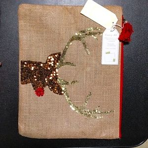 NWT MUDPIE High Quality REINDEER with Gold Brown and Red loops...